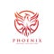 Creative luxury phoenix circle logo concept