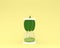 Creative made of bell pepper hourglass on yellow color background. minimal idea vegetable concept. food ideas creatively to