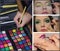 Creative makeup collage