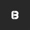 Creative mark letter B logo bold monogram, stylish sleek shape icon typography minimalist design element