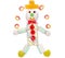 Creative marmalade fruit jelly sweet food clown in circus form
