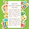 Creative master classes placard with place for your text and things for kids creative activity