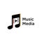 Creative media Music Note Logo. For modern Business