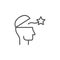 Creative mind line outline icon