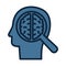 Creative mind, search line isolated vector icon can be easily modified and edit