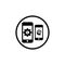 creative mobile configuration icon, gear and mobile icon