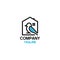 Creative and modern for bird home line logo design template