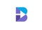 Creative modern Letter b logo with arrow inside