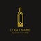 Creative and modern Luxury wine bottle logo design template vector eps