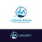 Creative, Modern M letter free diving logo design template