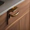 Creative modern minimalist golden furniture handle closeup