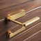 Creative modern minimalist golden furniture handle closeup