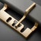 Creative modern minimalist golden furniture handle closeup