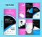 Creative Modern trifold business Leaflet brochure template. Corporate minimalist folding layout. Creative Flyer template flat desi