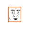 creative Monk face, line art vector