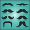 Creative Moustache Vector Design. Vector Elements. Minimal Isolated Movember Illustration. EPS10