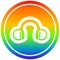A creative music headphones circular in rainbow spectrum