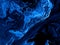 Creative neon blue abstract hand painted background, marble texture