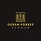 Creative ocean forest logo design