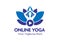 Creative online yoga vector