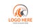 Creative orange eagle house real estate logo design