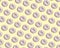 Creative pattern design of glazed donuts on pale background