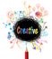 Creative pencil designs colorful concept illustration
