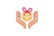 Creative Pinky Gift Holding Box Love Abstract Symbol Logo