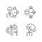 Creative and professional talents linear icons set