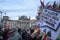 Creative protest sign against right-wing extremism at Bundestag, Berlin