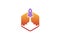 Creative Purple Rocket Orange Hexagon Logo