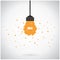 Creative puzzle light bulb Idea concept background