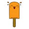 A creative quirky comic book style cartoon orange ice lolly