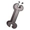 A creative quirky gradient shaded cartoon spanner