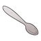 A creative quirky gradient shaded cartoon spoon