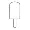 A creative quirky line drawing cartoon orange ice lolly