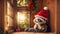 creative raccoon character fun season tradition christmas scenery funny design cheerful celebration