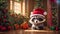 creative raccoon character fun season tradition christmas scenery funny design cheerful celebration