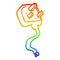 A creative rainbow gradient line drawing cartoon british plug
