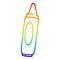 A creative rainbow gradient line drawing cartoon coloring crayon