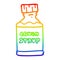 A creative rainbow gradient line drawing cartoon cough syrup