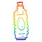 A creative rainbow gradient line drawing cartoon drinks bottle