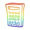 A creative rainbow gradient line drawing cartoon electronic calculator