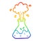 A creative rainbow gradient line drawing cartoon exploding chemical set