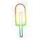 A creative rainbow gradient line drawing cartoon ice lolly