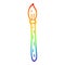 A creative rainbow gradient line drawing cartoon paintbrush