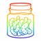 A creative rainbow gradient line drawing cartoon pickled gherkins