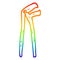 A creative rainbow gradient line drawing cartoon plumbers wrench