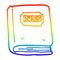 A creative rainbow gradient line drawing cartoon rule book