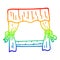 A creative rainbow gradient line drawing cartoon stage curtains